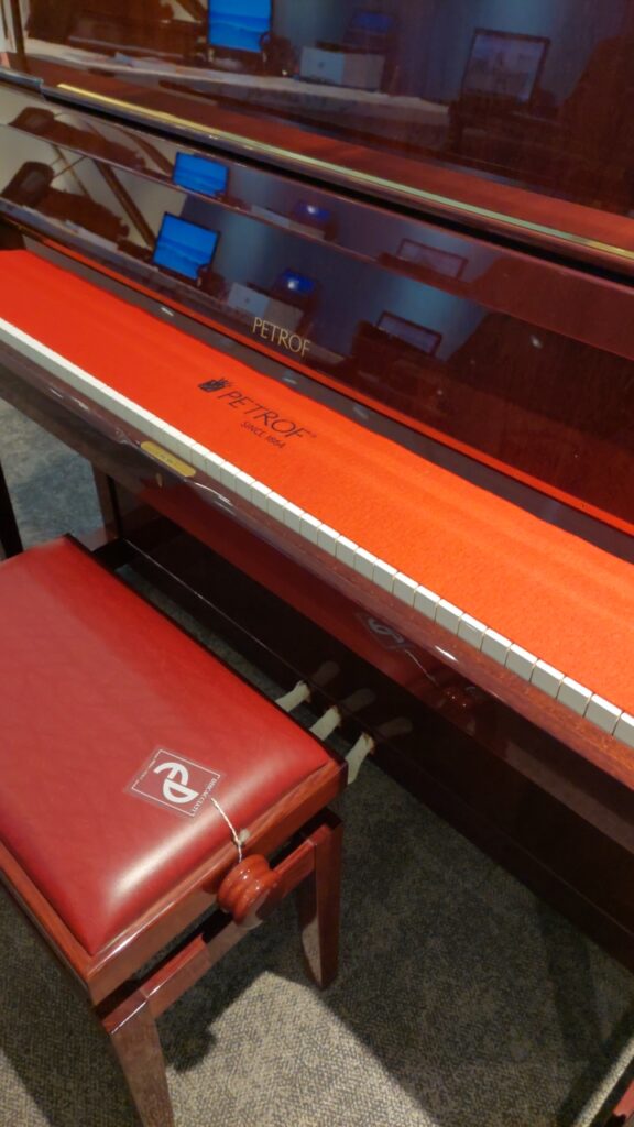 Hand crafted, European, Premium upright piano by Petron, since 1864. Professional model 52".  